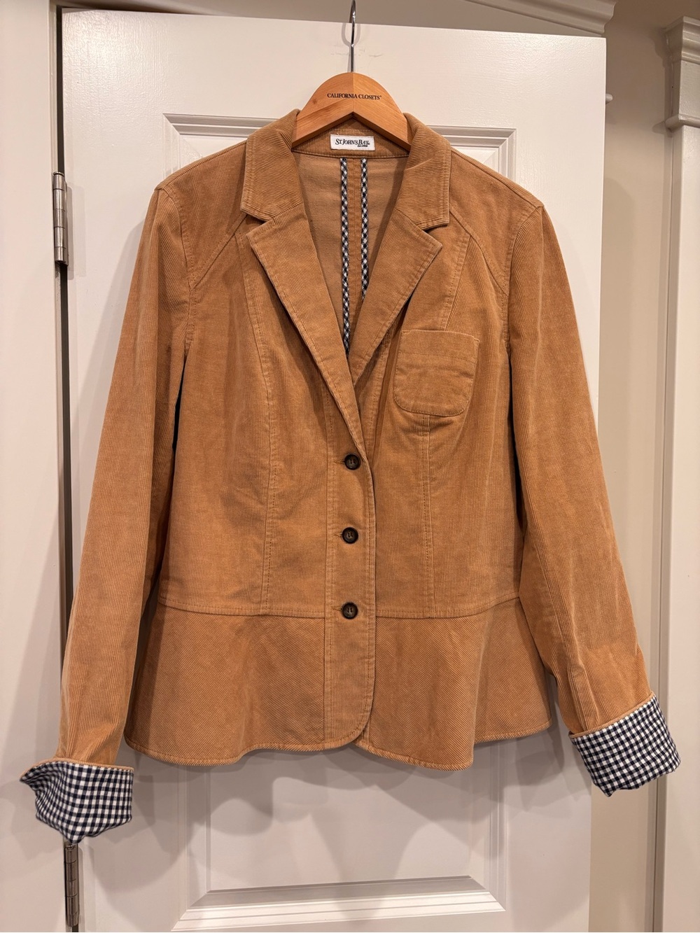 St. John's Bay Women's Camel Corduroy Blazer Jacket